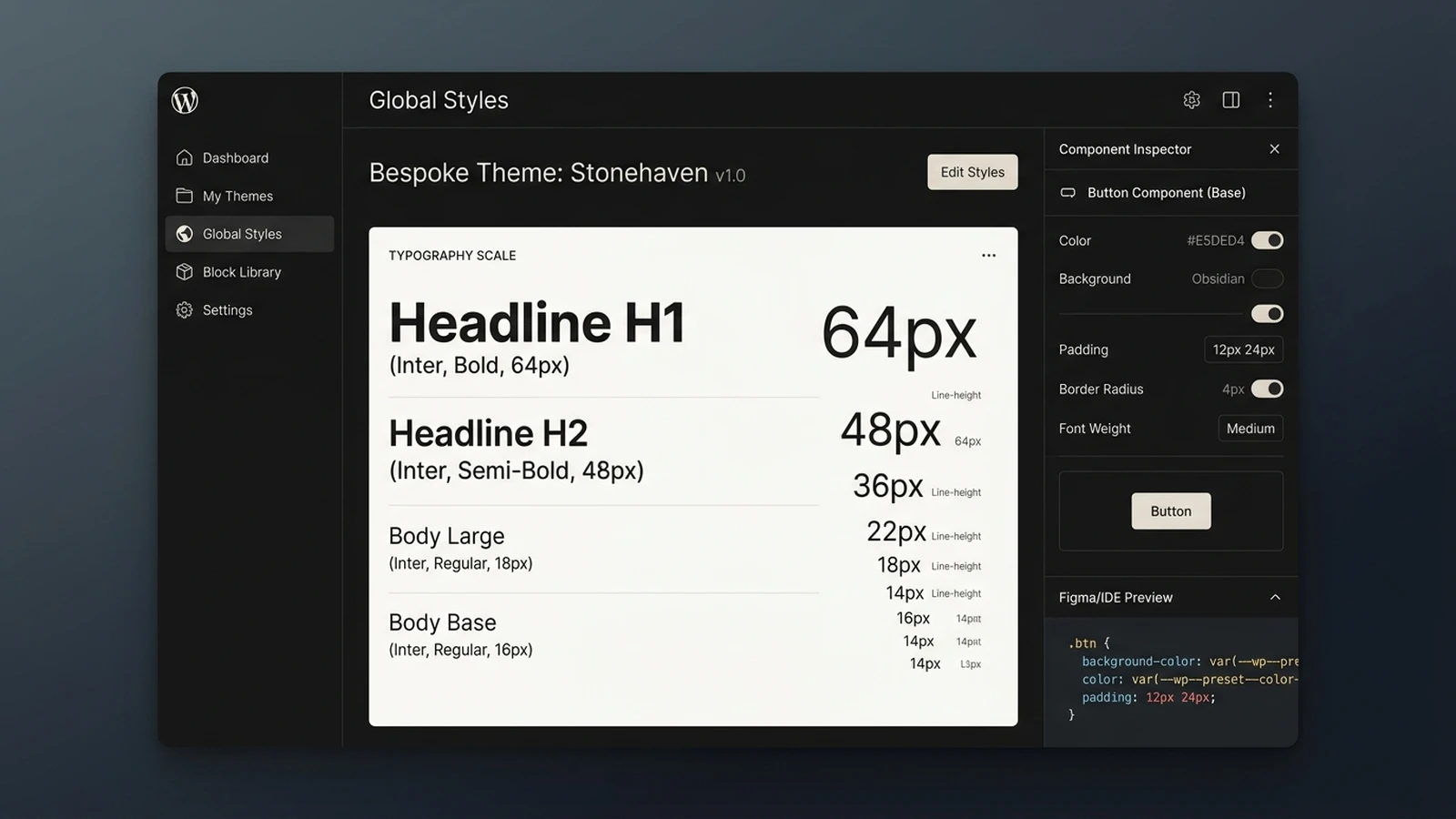 Bespoke Gutenberg FSE Theme Architecture & Component Inspector